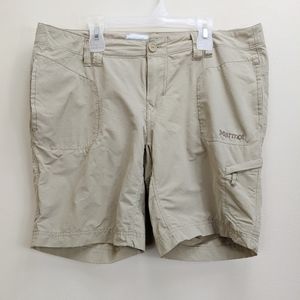Marmot Womens Hiking Shorts Size 10 Tan Khaki
